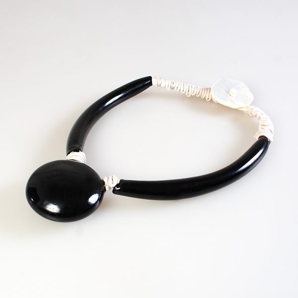 necklace venice murano glass berenice black