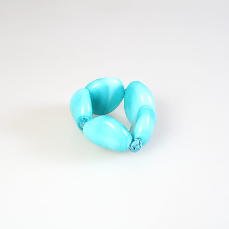 bracelet venice murano glass cecilia light blue seagreen