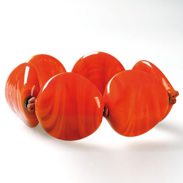bracelet venice murano glass cecilia orange