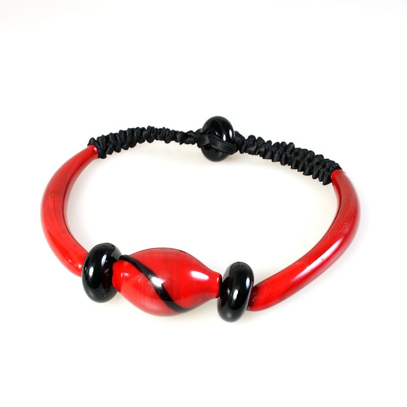 necklace venice murano glass cornelia red