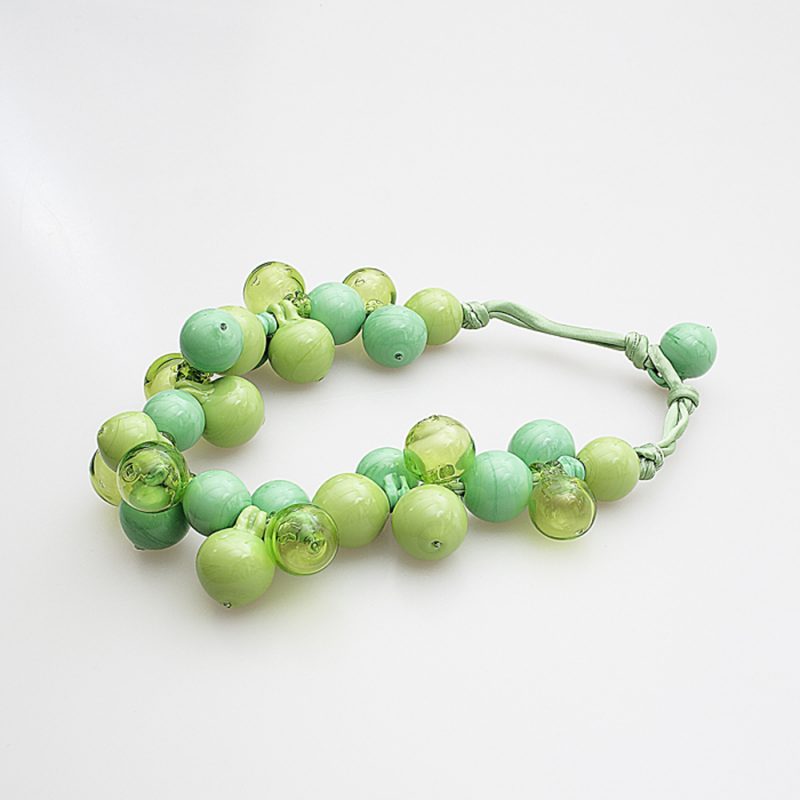 necklace venice murano glass dafne light green