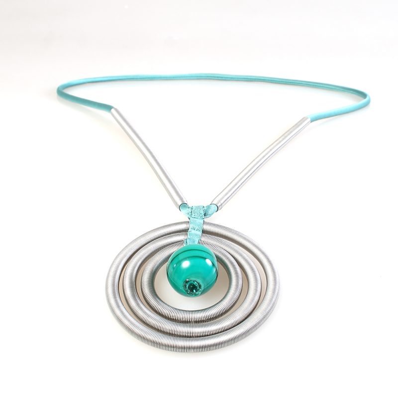 necklace venice murano glass maya emerald green