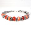 necklace venice murano glass farida orange