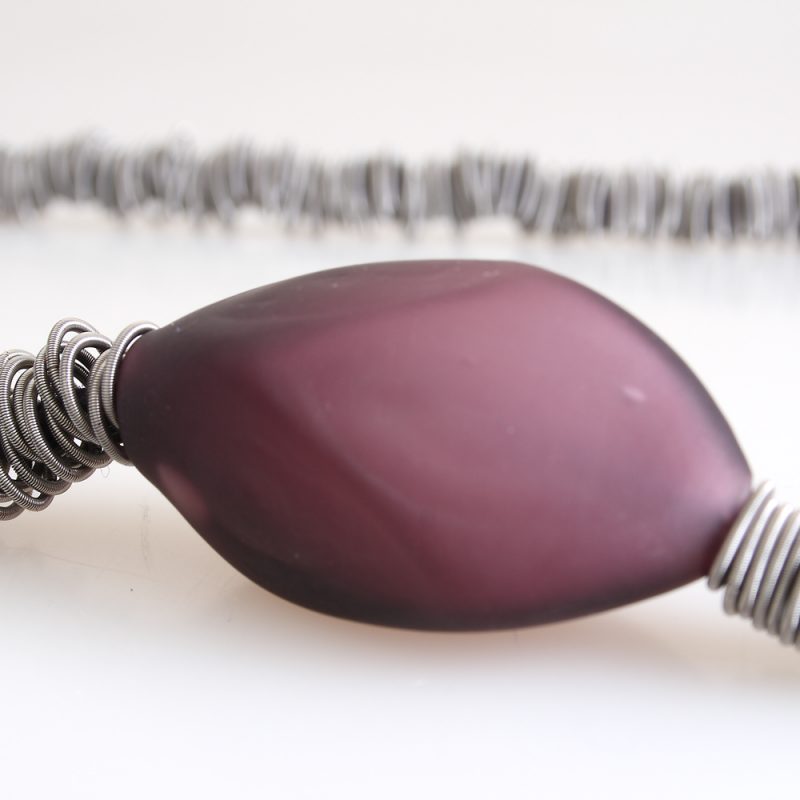 necklace venice murano glass nadira amethist
