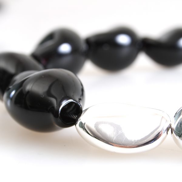 necklace venice murano glass beatrice black