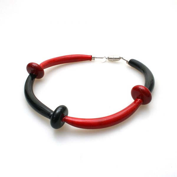 necklace venice murano glass flavia red